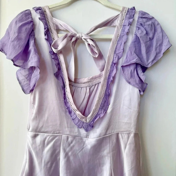 NWT Free People x Revolve Violet Visions Slip Mini Dress Lace Purple Size 0 - Picture 6 of 17